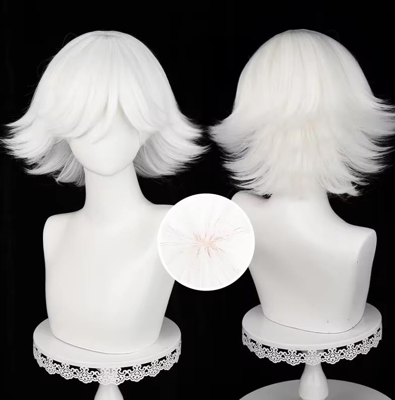 

Аниме Ми Зу Ки Косплей Парик 33см Короткий Чисто Белый Парик Косплей Аниме Косплей Парики Термостойкие Синтетические Парики Волосы