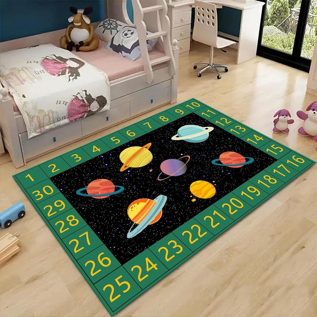 Kids Area Rug ABC Learning Rug Crawling Mat Non Slip Children's Room Carpet for Classrooms School Nursery Children's BedrooM