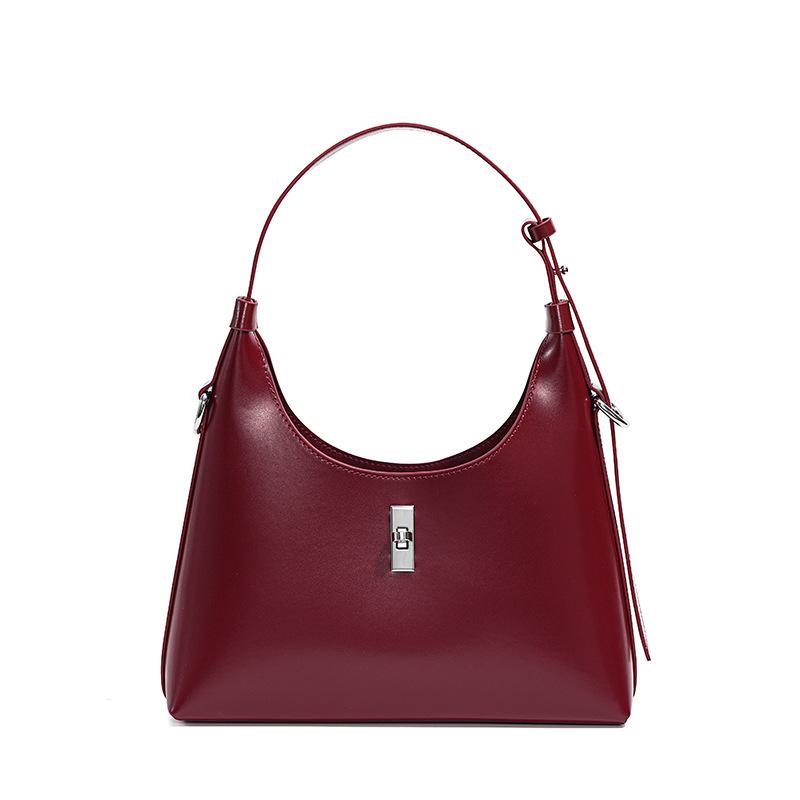 

Новая кожаная сумка-тоут в стиле ретро-багет подмышкой, высококачественная универсальная сумка через плечо из коровьей кожи