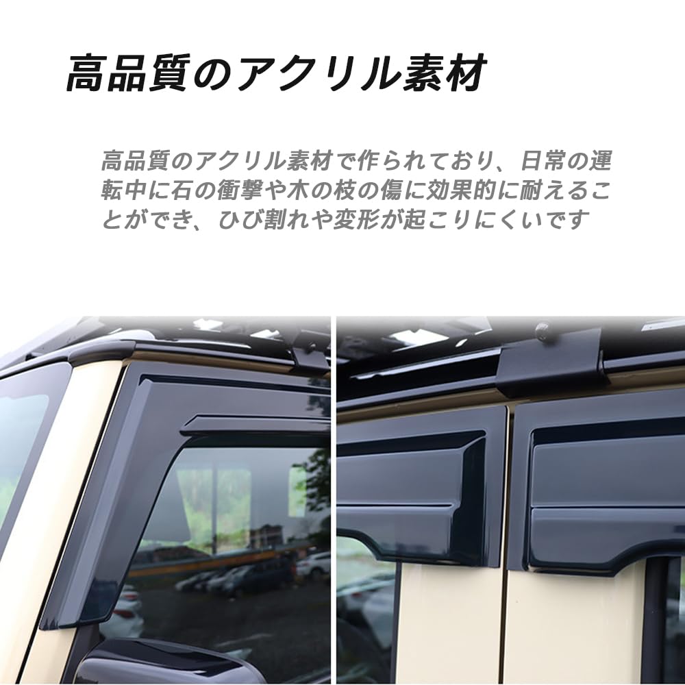 For the New Jimny Nomad JC74 2025 Custom Window Side and Door Visors Made of PC and Jimny Nomad Door Visors and 5-Door (April onwards) Parts Visors,