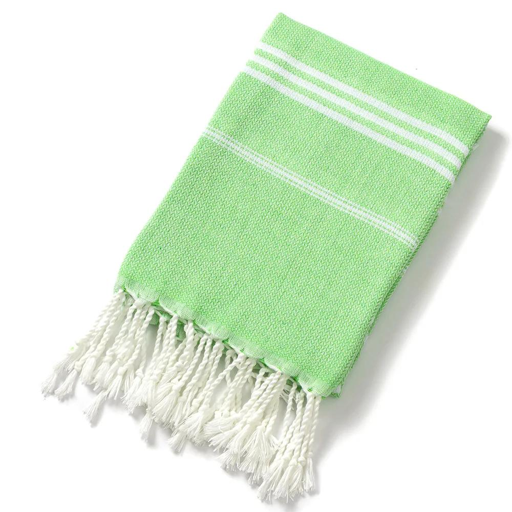 Oversized 36x71" Turkish Beach Towel, Highly Absorbent Quick Dry Peshtemal, Sand Free Striped Hammam Towel for Adults & Travel