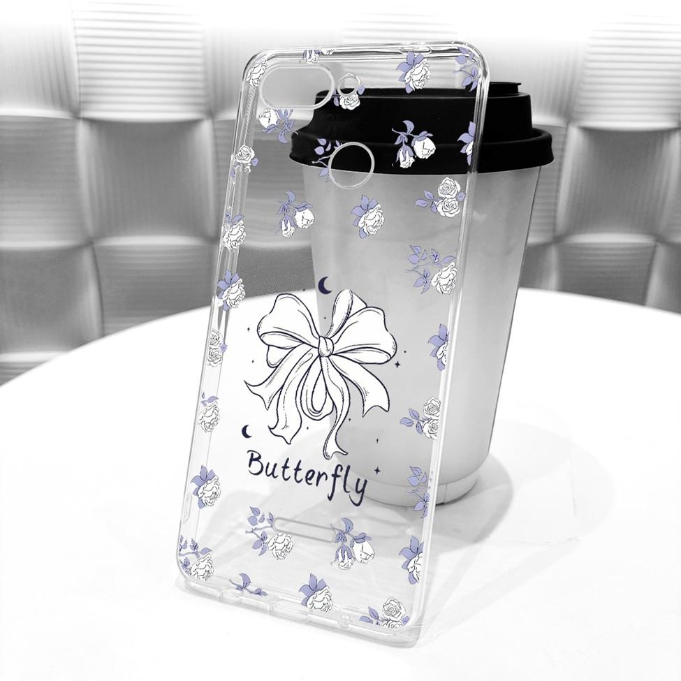 For Redmi 6 Case Cover Transparent Cute Cat Fashion Butterfly Funny Cool Painted Casing M1804C3DH M1804C3DG M1804C3DI
