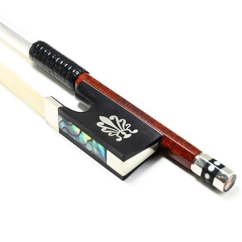 VingoBow Carbon Violin Bow with Pernambuco Performance and Mongolian Horsehair Skin, Pernambuco Model 125V