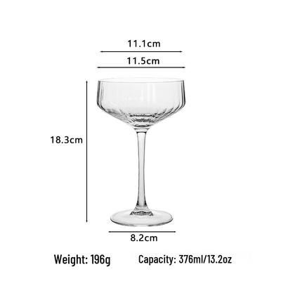 Conjunto de Copos de Cocktail de Vidro Listrados Nórdicos
