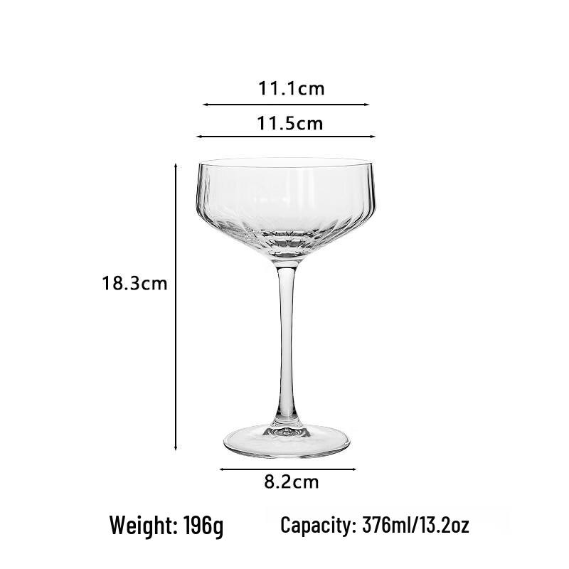 

Скандинавский набор бокалов для коктейлей из полосатого стекла