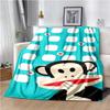 Cartoon Anime P-Paul-Frank Throws Blanket for Baby Hiking Picnic Bed Super Soft Cute kawaii Flannel Blanket Power birthday gift