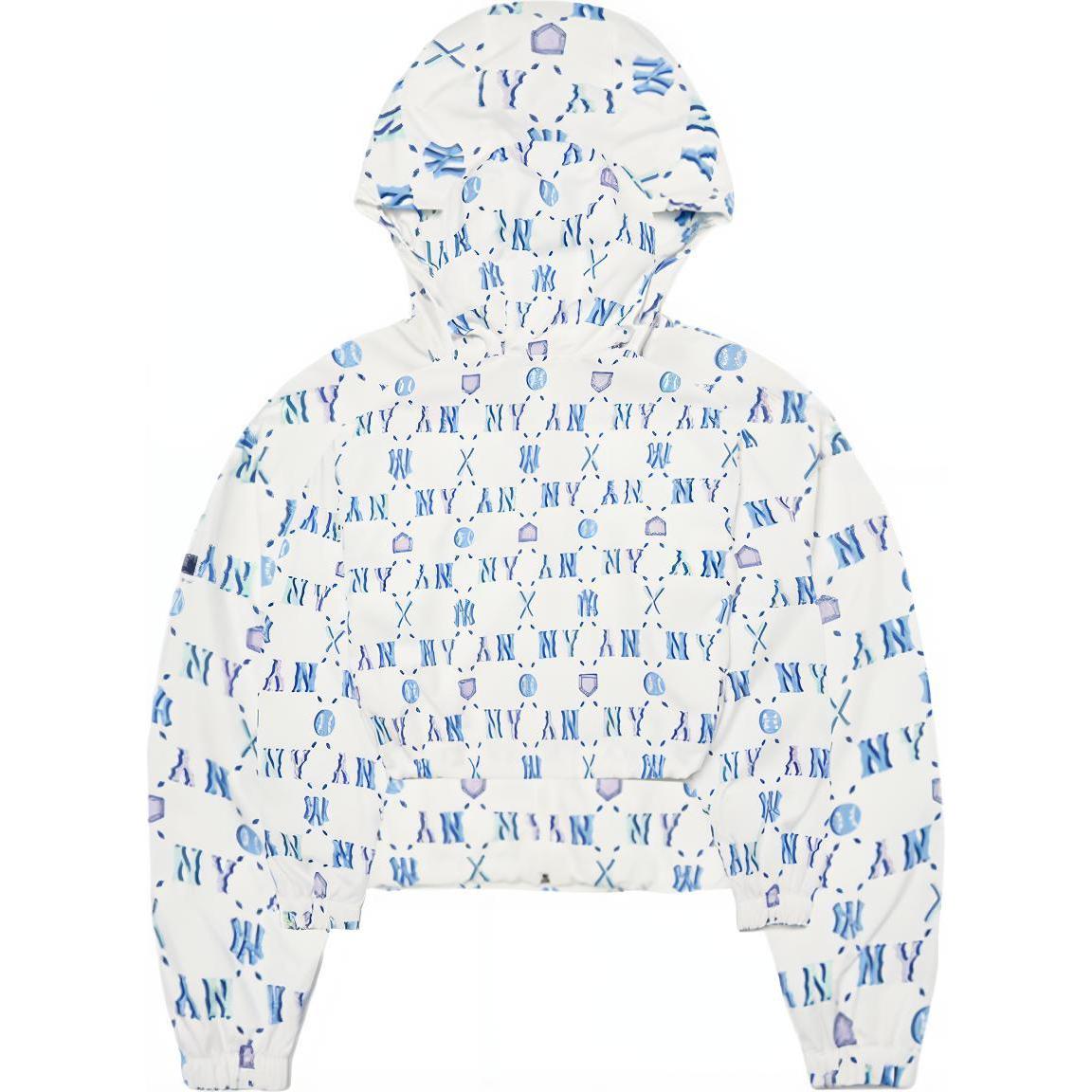 

New MLB Water Resistant Windproof Breathable Warm Windbreaker Jacket Women s White 3FWJM0121-50WHS M