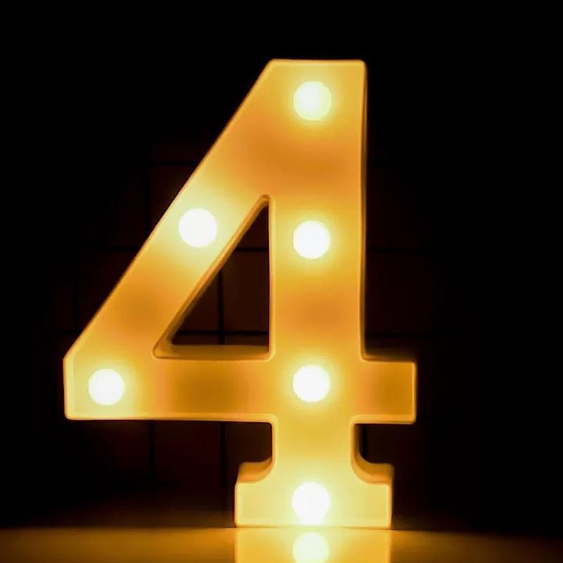 Alphabet Letter LED Nights Lights Number Lamp Decor Party Room Birthday Wall Wedding Home Decorations Personalised Ornaments