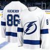 Ice Hockey Training Jersey Lightning Team Fan 3D Print White Breathable Sport Jersey Long Sleeves V-Neck T-shirt