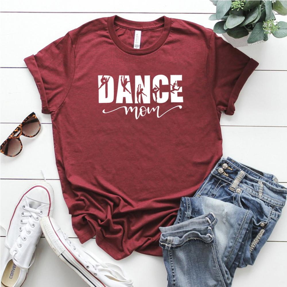 Dance Mom Shirt Dance Lover Dancer Mama Tshirt Vintage Mom Life Tees Women Short Sleeve Casual Tee Harajuku Tops Gift for Mom