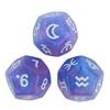 3pcs Acrylic Astrology Divination Dice 12-Sided Constellation Dice Tarot Game Accessories Divination Tools 12-Sided Acrylic Astrology Dice