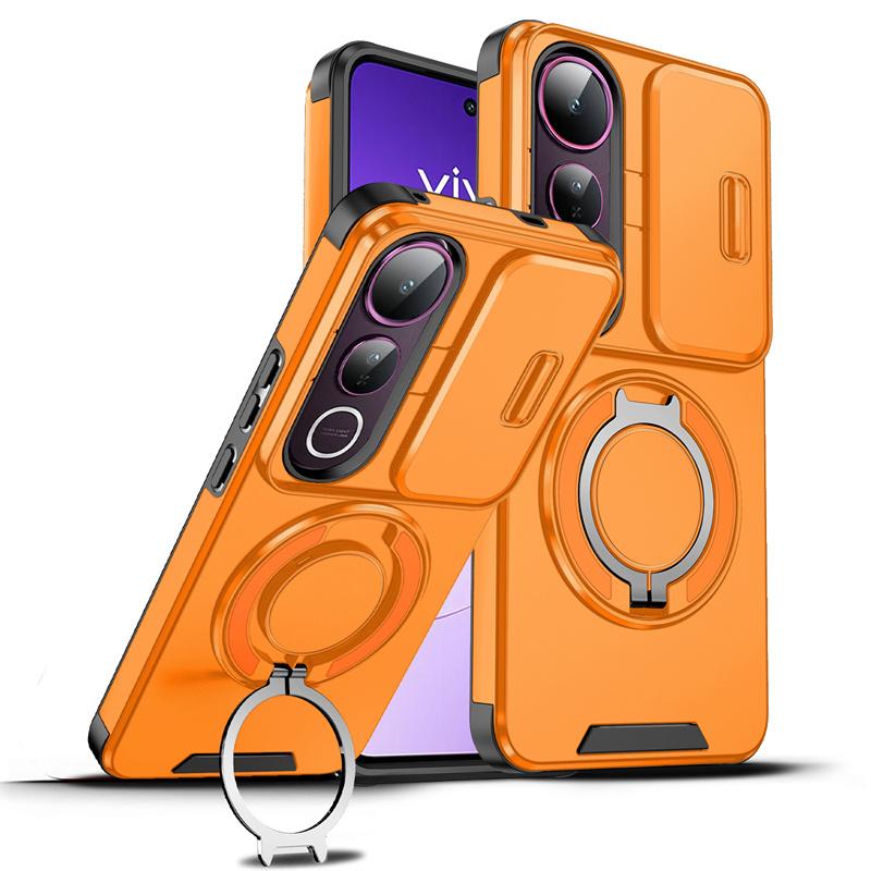 Funda For Vivo V50 Lite 5G Case Armor Slide Camera Lens Protection Ring Holder Back Cover For Vivo V50Lite 5G Shockproof Coque