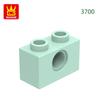 125Pcs/lot 3700 1x2 1 Hole Constructing Blocks MOC DIY Accessories Compatible With Bricks Children Toys Gift Box