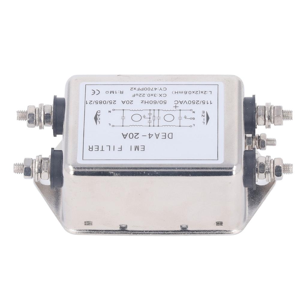 EMI Filter Rauschunterdrücker Leistung EMI Filter 2-polig 1-phasig AC 115V 20A 50/60Hz