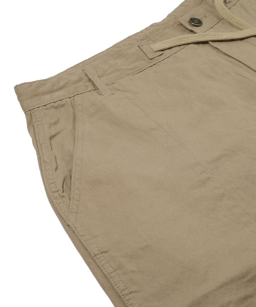 Bieseulaebis Wide Leg Drawstring Cotton Pants Ash Khaki