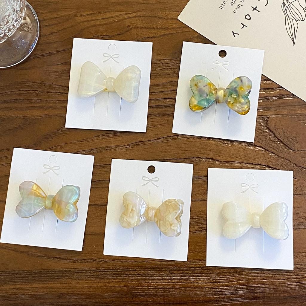 Adorable Multi-color Heart Bow Hair Clip For Women Stylish And Versatile Accessories