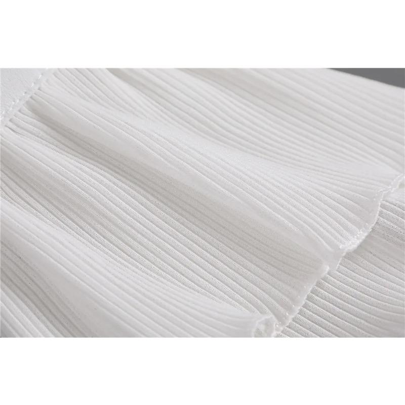 Perfect Match Women Girls Fake Flare Sleeves Mesh Pleated False Cuffs Sweater Blouse Wrist Arm Cover Gloves Warmers Accessories