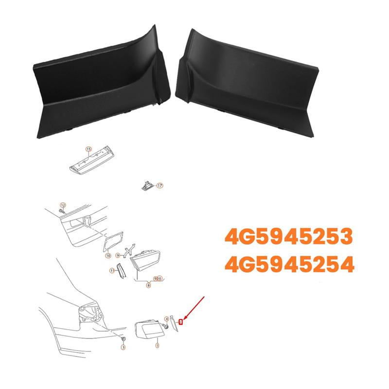 

1 пара наружной накладки заднего фонаря 4G5945253 4G5945254 LHD Для A6 Quattro 2012-2018 C7 Накладка водостока багажника чёрный