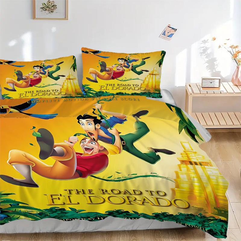 Road El Dorado Print 3Pcs Bedding Set,Duvet Cover with 2 Bedro,Pillowcase Home Birthday Gift