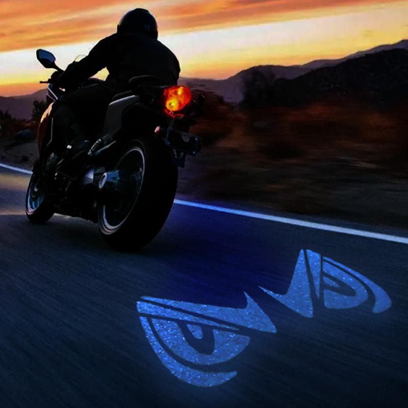 Motorcycle LED Projection Tail Light Electric Modification Welcome Decoration Anti-collision Laser Light Brake Warning Lights