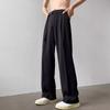 Summer Loose Straight High-end Suit Trousers Black Trousers Suit Trousers Drape Trendy Ruffian Handsome Casual Wide Legs Long