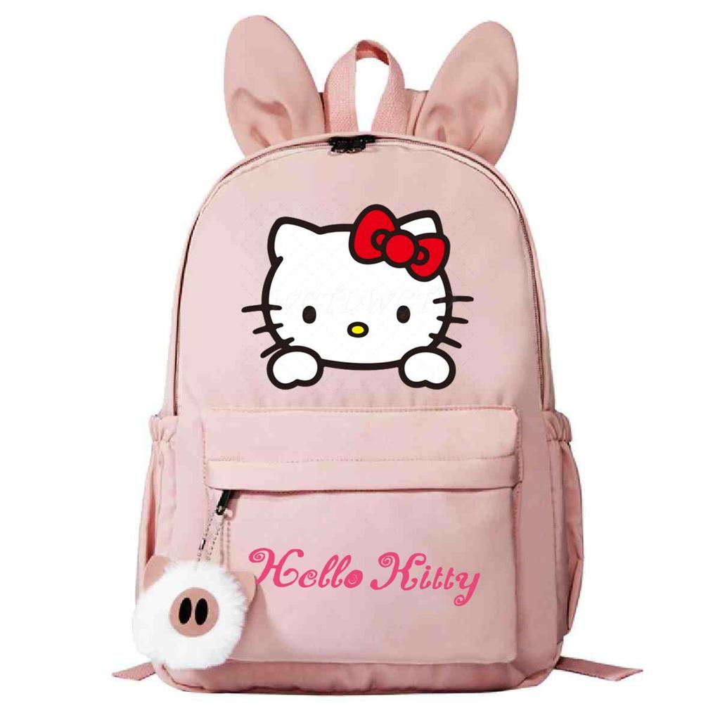 College Style Cute Print Junior High School High School Student Schoolbag Large Capacity Rabbit Ears Backpack Female
