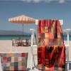 1pc Autumn Patchwork Pattern with Warm Tones 2D Printed Microfiber Beach Towel, Quick Dry Super Absorbent. Great for Beach, Pool