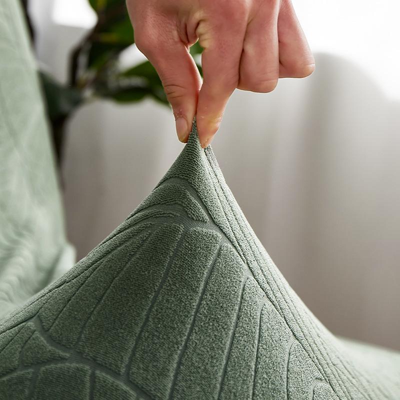 Gestreifte Jacquard-Schlafsofa-Abdeckung Ohne Armlehnen Wasser -Ski-Stoff Einfarbige Wohnzimmer-Sofa-Schutzhülle Wohnzimmer Bereich Dehnbarer Sesselbezug
