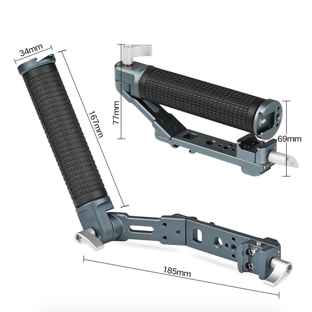 Ergonomischer Stabilisatorgriff mit Verstellmöglichkeit für Systeme zur Vibrationsdämpfung