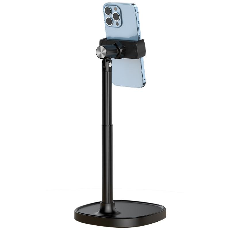 

Держатель для телефона для стола, регулируемый по углу и высоте держатель для телефона для стола, универсальный держатель для телефона из алюминиевого сплава для записи, выдвижной держатель чёрный