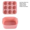 Fogli di Carta per Friggitrice ad Aria Cestello in Silicone Teglia Quadrata da Forno per Riscaldamento Uniforme Resistente alle Alte Temperature Stampi per Torta per Cucina Creativa