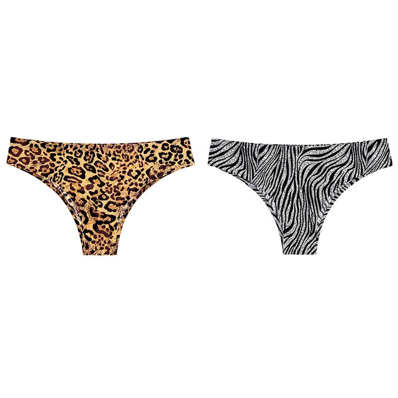 2 Pcs Women's Thong Ice Silk Seamless Underpant  Women's Underwear Pure Desire Sexy Girl T Pants Women Briefs Sexy Panties