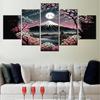 5 Stück Leinwand Wandkunst Poster Malerei Japan Landschaft Tapete Natur Bild Druck Für Wohnzimmer