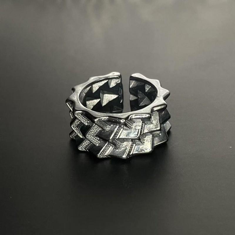 Anillo Abierto Ajustable Hombres Mujeres Vintage Armadura Arma Inspirado Geométrico Chapado Dedo