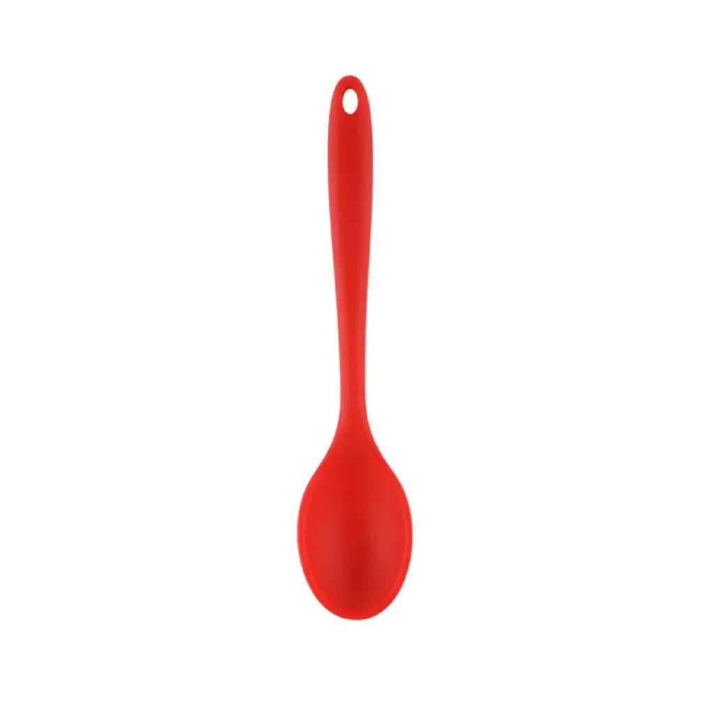 Silicone Integrated Tableware Heat Resistant Kitchen Spoons Nonstick Kitchen Mixing Flatware Kitchenware Soup Spoon Dining Bar