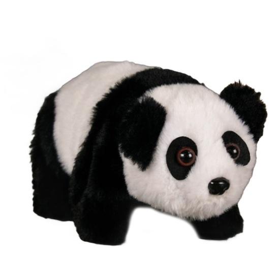 Kids Electric Plush Animal Toy Walking Tail Wagging Interactive Elephant Sheep Cow Panda Plushie Toy Toddlers Educational Simulation Animal Toy