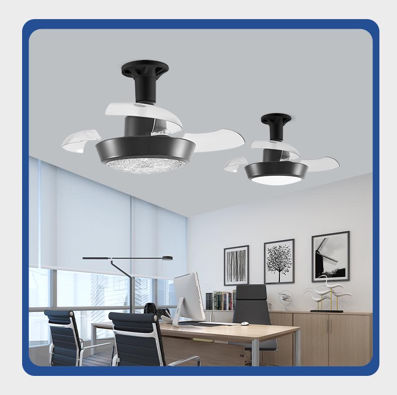 E27 Screw-In Mini Invisible Ceiling Fan Light
