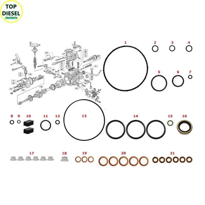 10bags For 800637 Repair Kit Injection Pumps Fuel Pump Kits Gasket for VE Oil Seal