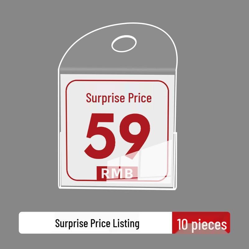 Promotional Clothing Store Hang Tag: Price, Discount, Recommended Label for Shelf Display