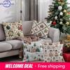 Festive Floral & Christmas Pattern Pillowcasesuitable For Sofa Car Bedroom Decorative Cushion Cover Pillow Cover