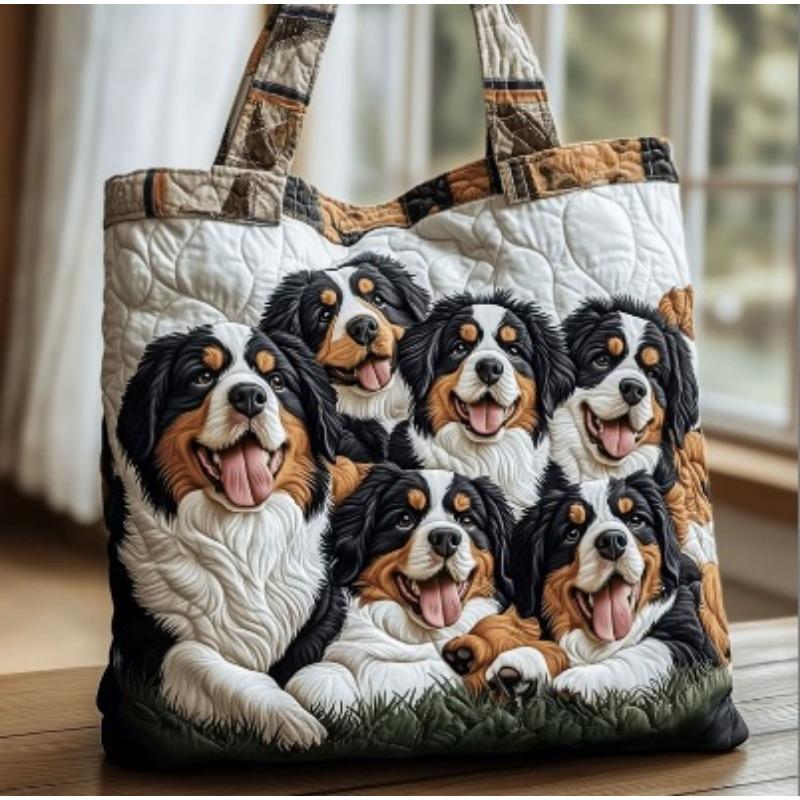 Handbag New Fashion Quilted Digital Printing Tote Bag Commuter Casual Cotton Bag Autumn and Winter Bag Multi-function Bag