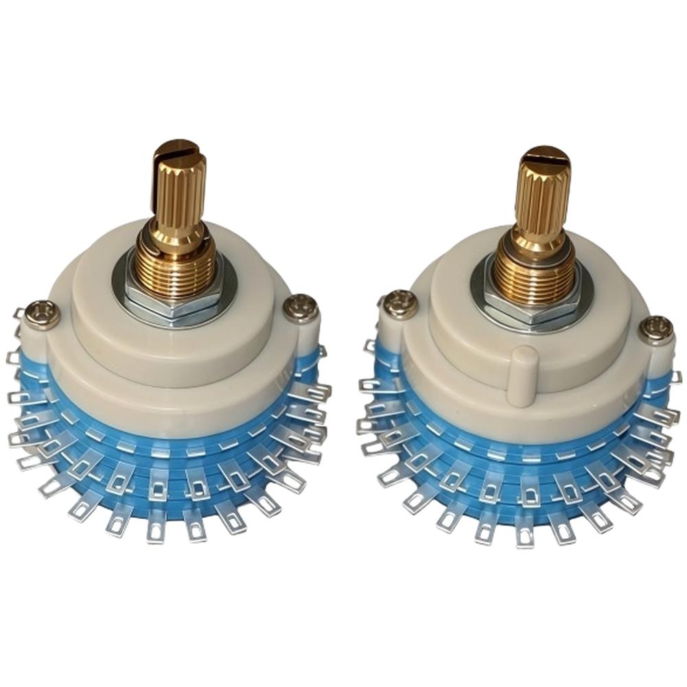 Rotary Switch 2x24 Positions with Sealed Enclosure and Double-Row Pin Terminals for Industrial Audio Applications