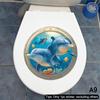 Adesivo WC Mondo Sottomarino Animali Marini Adesivo Murale Autoadesivo Rimovibile Impermeabile Decalcomanie Bagno Decorazioni per la Casa