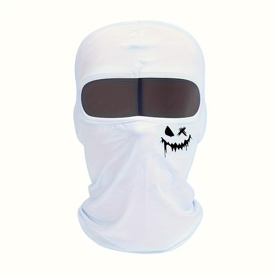 

Smiling face print pattern riding mask outdoor equipment suitable for men and women, sun protection and breathability белый
