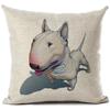 Bull Terrier Cushion Cover Funny Dog Printed Linen Pillows Cover Car Sofa Decorative Pillowcase Home Decoration Case Xcm