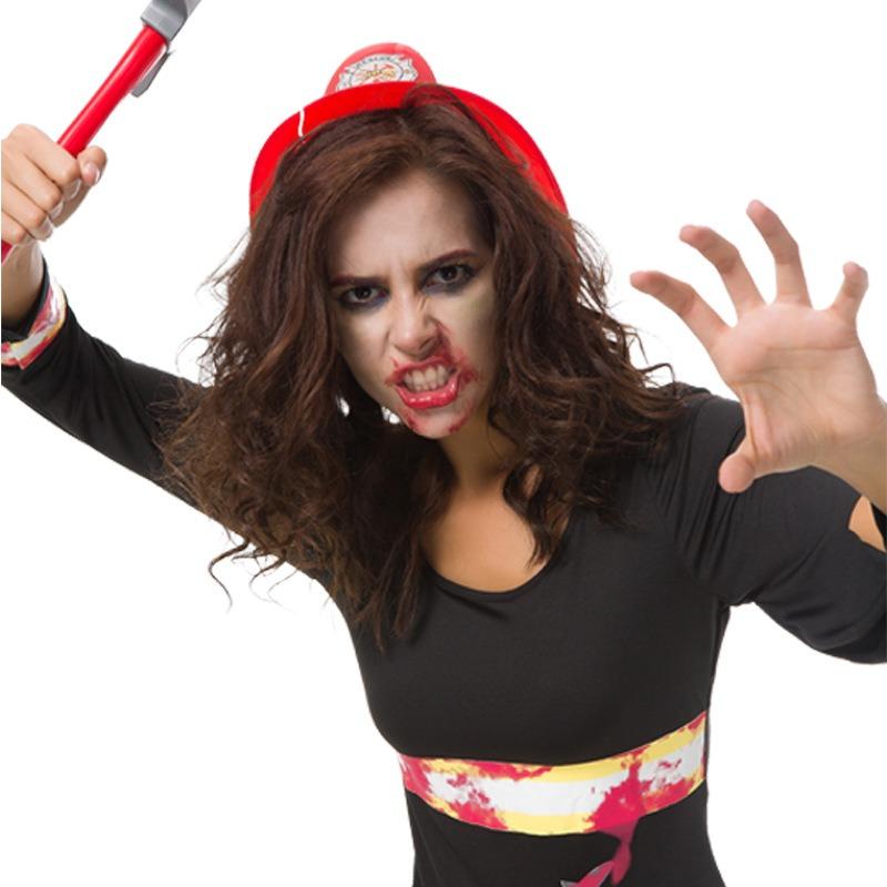 New Halloween Adult Costume Female Fire Masquerade Show Costume Vampire Witch Princess Dress Cos