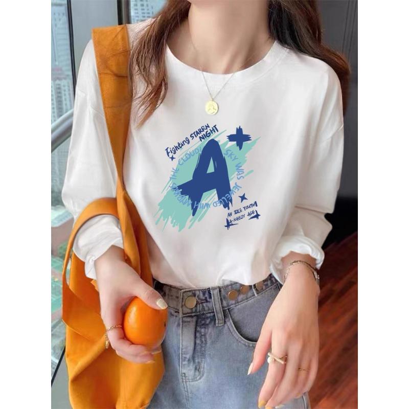 GMXIA Damenmode Casual Herbst Winter Langarm O-Ausschnitt Blusen & Hemden