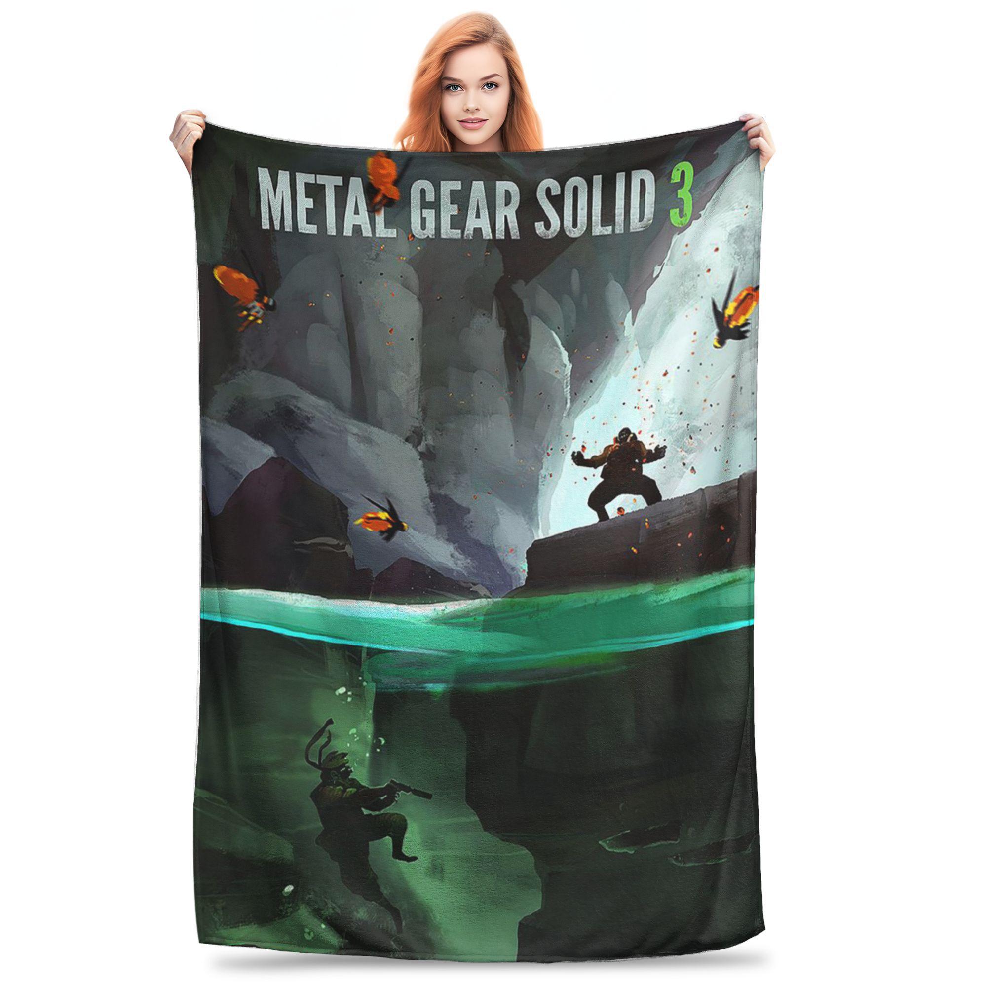 

Metal Gear Solid Enter Shadow Moses Comic MGS1 Games Blankets Fleece Sofa Throw Blanket for Couch Bedding Throws Bedspread Quilt 80x120cm
