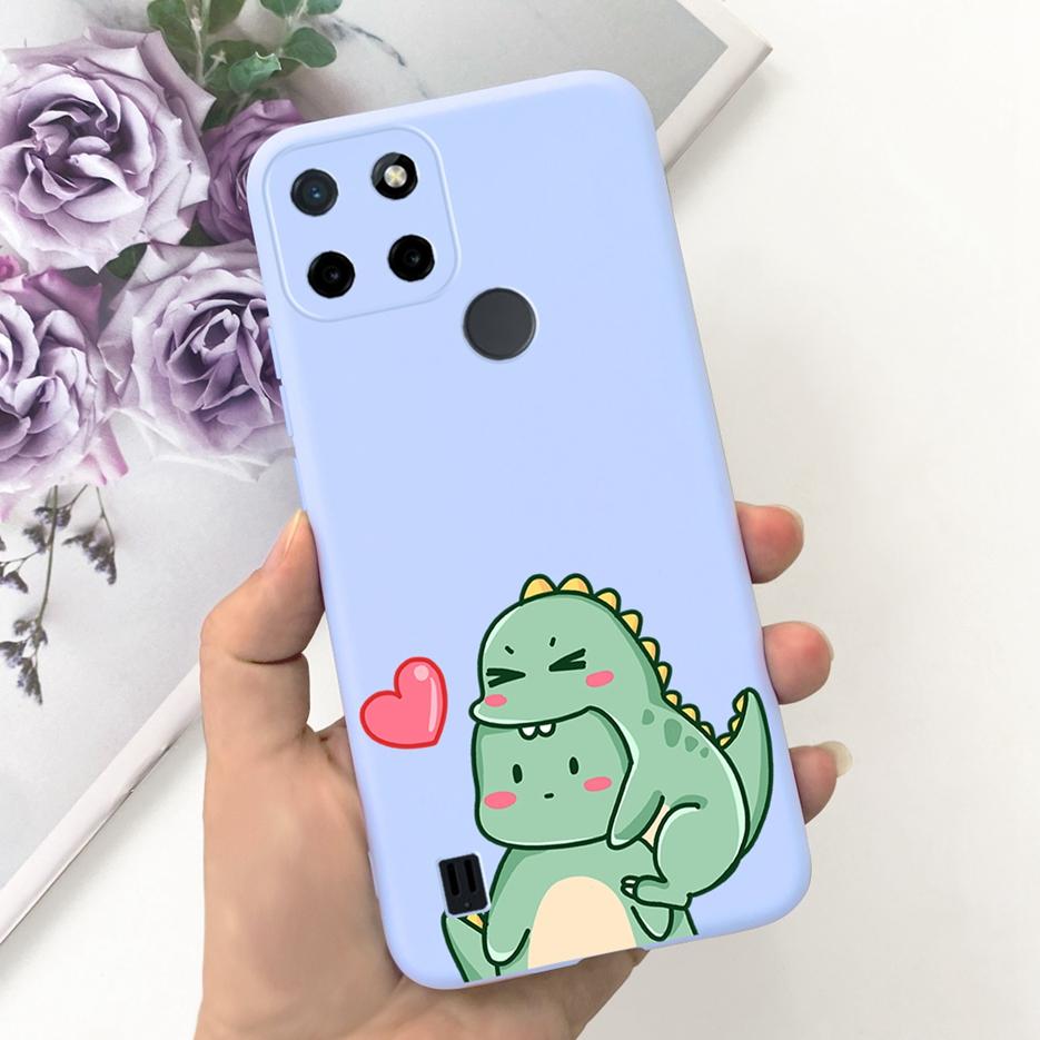 For Realme C21Y Case Realme C25Y Stylish Candy Painted Cover Soft Silicone Phone Case For Realme C21 C 21 Y C25Y RealmeC21 Shell