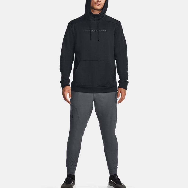 Under Armour Fleece® Solid Color Hoodie Men Hoodies Black 1379744-001